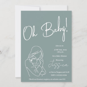 "¡Oh bebé!" Invitación a la ducha de bebé 2024