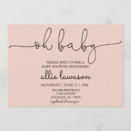 Oh, bebé | Invitación de Baby Shower