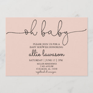 Oh, bebé Invitación de Baby Shower