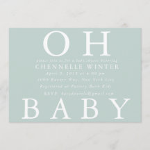 Oh bebé| Invitación de Baby Shower