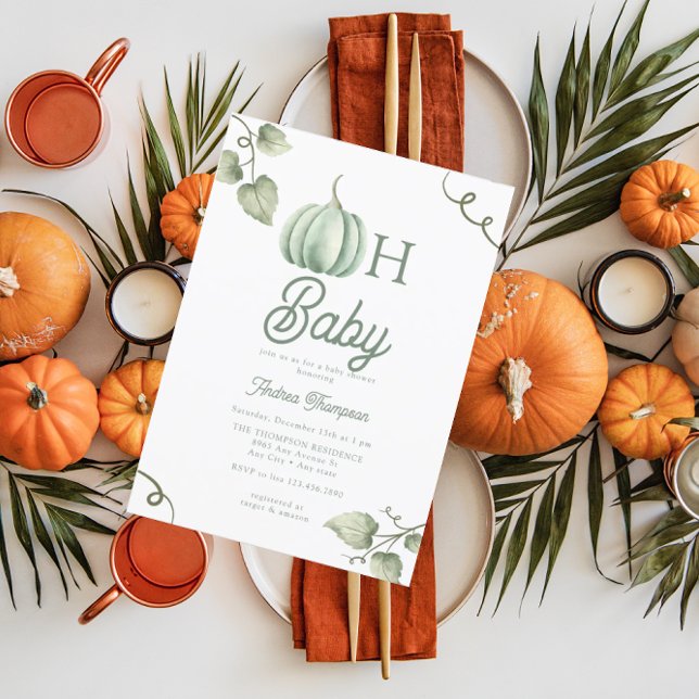 Oh bebé | Invitación de calabaza Baby Shower (Subido por el creador)