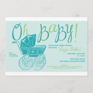 "Oh bebé!" invitación del fiesta de ducha del