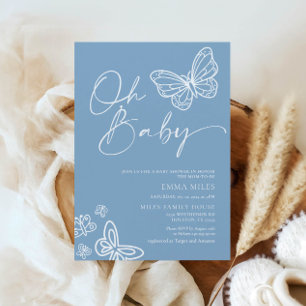 Oh bebé invitación Minimalista a Baby Shower
