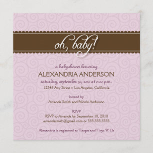 ¡Oh, bebé! Invitación rápida de Baby Shower (lilac