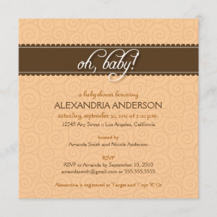 ¡Oh, bebé! Invitación rápida de Baby Shower (meloc