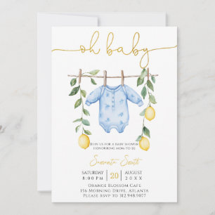Oh bebé limón Invitación a la fiesta de baby showe