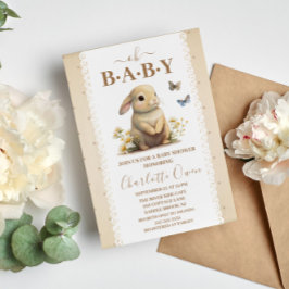 Oh Bebé Sweet Bunny Invitación Baby Shower