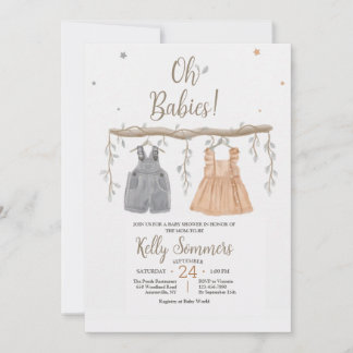 Oh bebés Invitación a la ducha