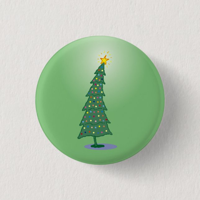 oh botón verde del árbol de navidad (Anverso)