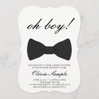 Oh Boy Baby Bowtie Invitación a la ducha