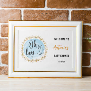 Oh Boy Blue Boy Poster de señal de bienvenida de B