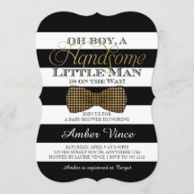 Oh Boy Little Man Invitación Baby Shower