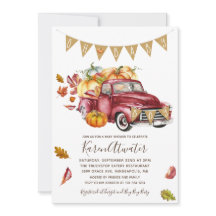 Oh Boy Little Pumpkin Fall Invitación de Baby Show