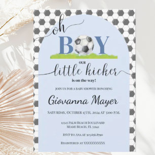 Oh Boy Soccer Boy Invitación de Baby Shower
