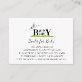 Oh Boy Soccer Boy Tarjeta de Gabinete Baby Shower