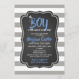 Oh Boy, un poco Man Baby Shower invitaciones azule