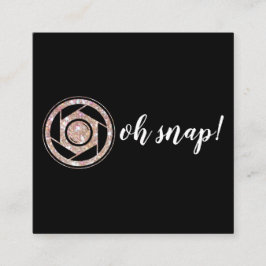 ¡Oh broche! Tarjeta de visita del cuadrado del