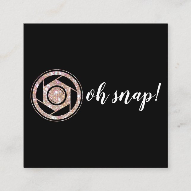 ¡Oh broche! Tarjeta de visita del cuadrado del (Anverso)