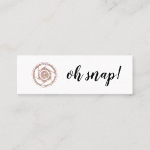 ¡Oh broche! Tarjeta de visita del fotógrafo del