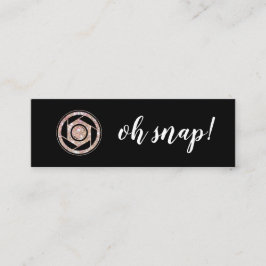 ¡Oh broche! Tarjeta de visita del fotógrafo del