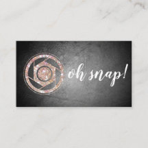 ¡Oh broche! Tarjeta de visita del fotógrafo del