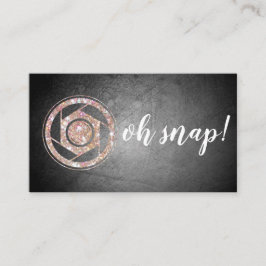 ¡Oh broche! Tarjeta de visita del fotógrafo del