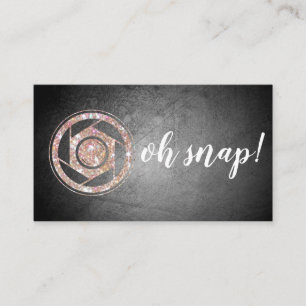 ¡Oh broche! Tarjeta de visita del fotógrafo del