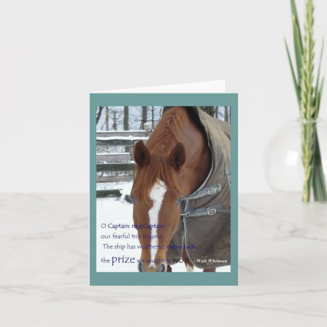 Oh Capitán Mi Tarjeta de Nota del Capitán (Anverso)