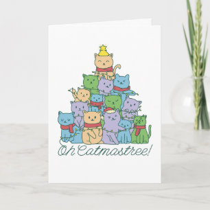Oh Catmastree Funny Navidades Tarjeta de vacacione