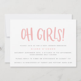Oh chicas invitación a ducharse con un bebé gemelo