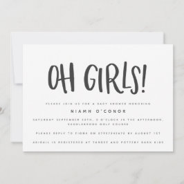 Oh chicas invitación a ducharse con un bebé gemelo