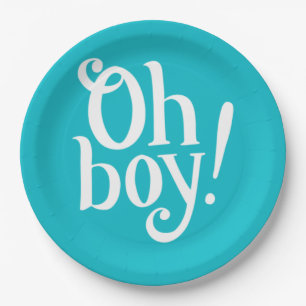 ¡Oh Chico Azul! platos de papel