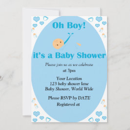 Oh chico, es una invitación de Baby Shower