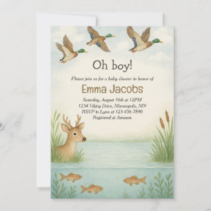 ¡Oh, chico! Invitación a Baby Shower para la vida