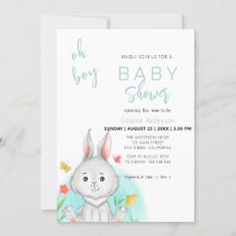 Oh, chico | Invitación Baby Shower a Conejo Conejo