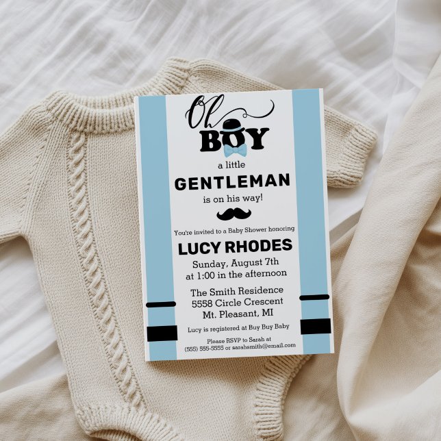 ¡Oh Chico! Invitación para Baby Shower  (Subido por el creador)
