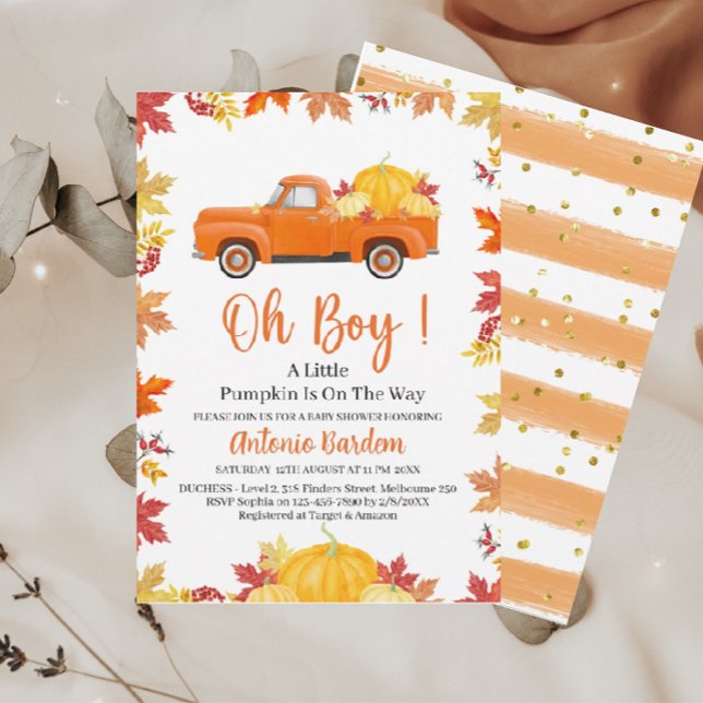 Oh, chico, una pequeña invitación de calabaza en B (Subido por el creador)