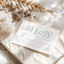 Oh chicos invitación a la ducha de bebé gemelos