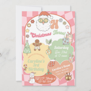 Oh Christmas Three niña invitación de cumpleaños n