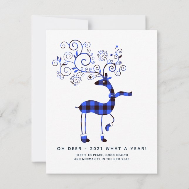 ¡Oh ciervo 2021 qué año! Vacaciones para navidades (Anverso)