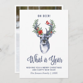 Oh ciervo, qué año, feliz saludo de Navidad