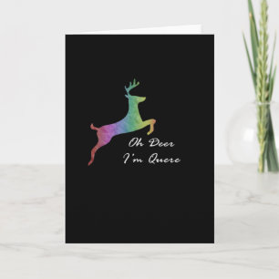 Oh Ciervo Queer Tarjeta de Felicitación Divertida