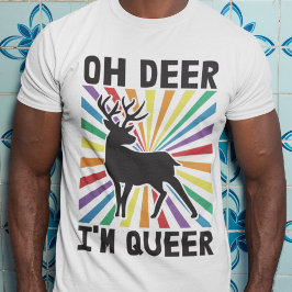 Oh ciervo Soy una camiseta del arcoiris del orgull