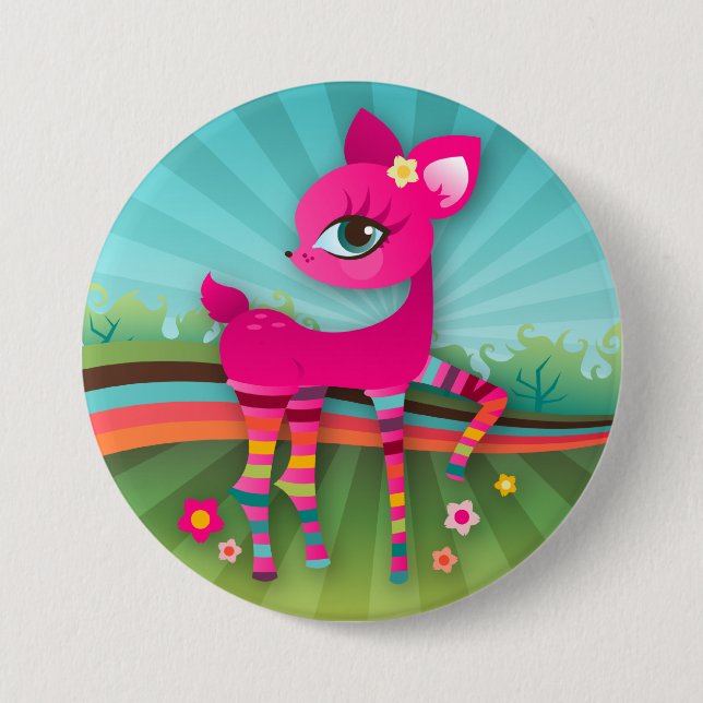 ¡Oh ciervos! Botón del arco iris (Anverso)