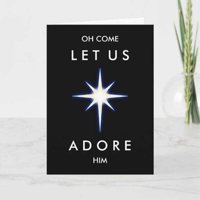 Oh Come Let us Adore Him with Navidad Star (Anverso)