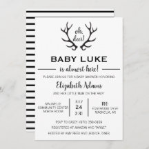 Oh Deer Baby Boy Shower Invitación