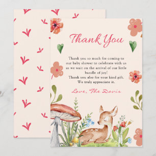 Oh Deer Baby Shower Gracias Tarjeta