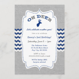 Oh Deer Buck Boy Birthday Party Invitación