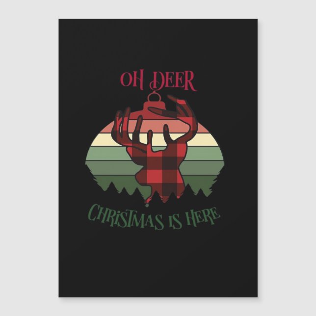 Oh Deer Christmas Is Here Joyful Aesthetic  (Anverso)
