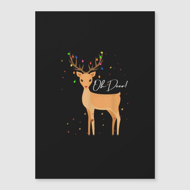 Oh Deer Christmas Light Pajama Cute Reindeer Holid (Anverso)